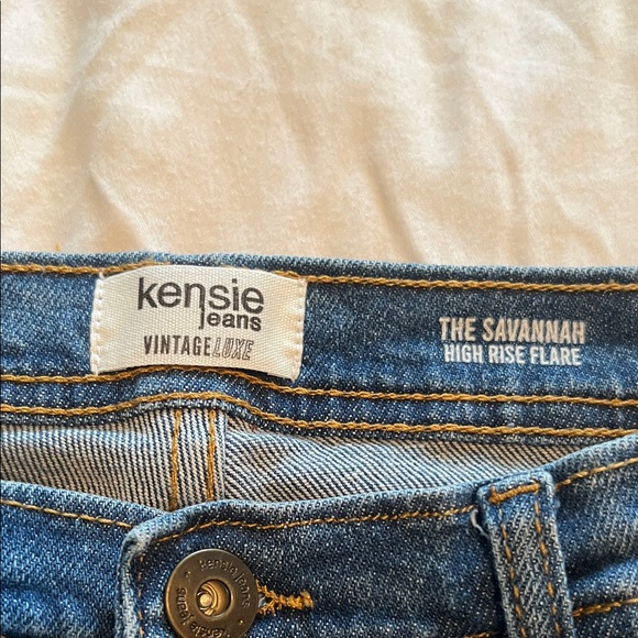 Kensie Dark Blue Flare Jeans - Picture 2 of 4